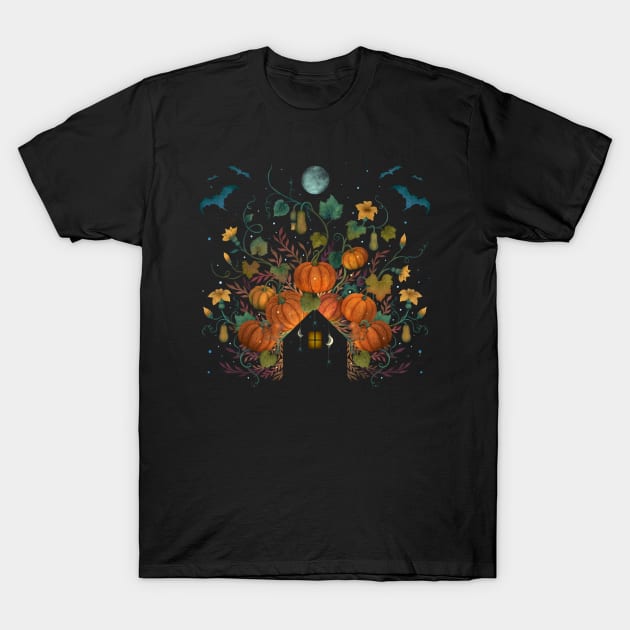 Pumpkin Rooftop T-Shirt by Episodic Drawing